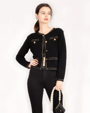 Coco style classic Blazer Cardi in Black