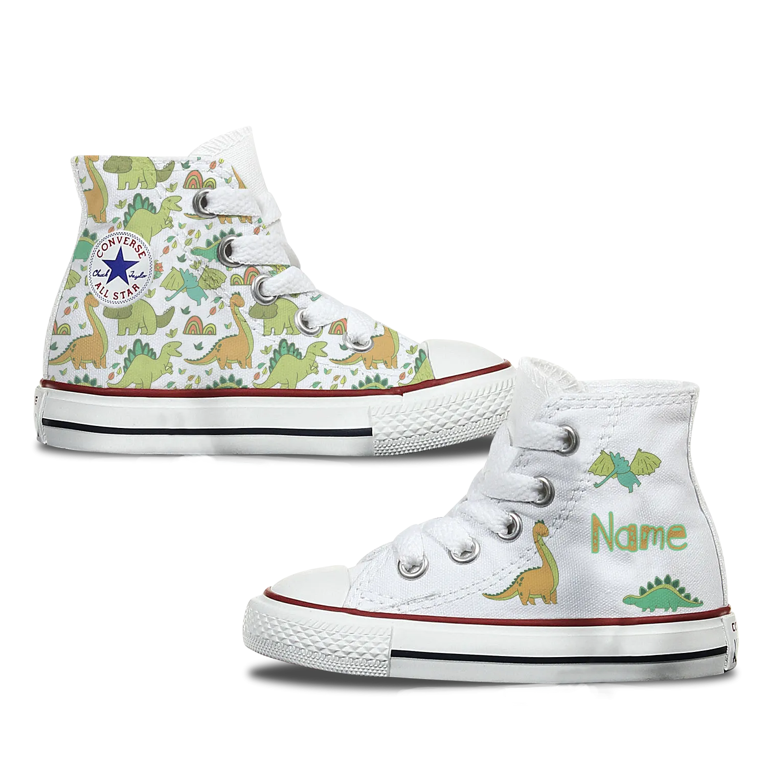 Dinosaur Kids Personalised Converse