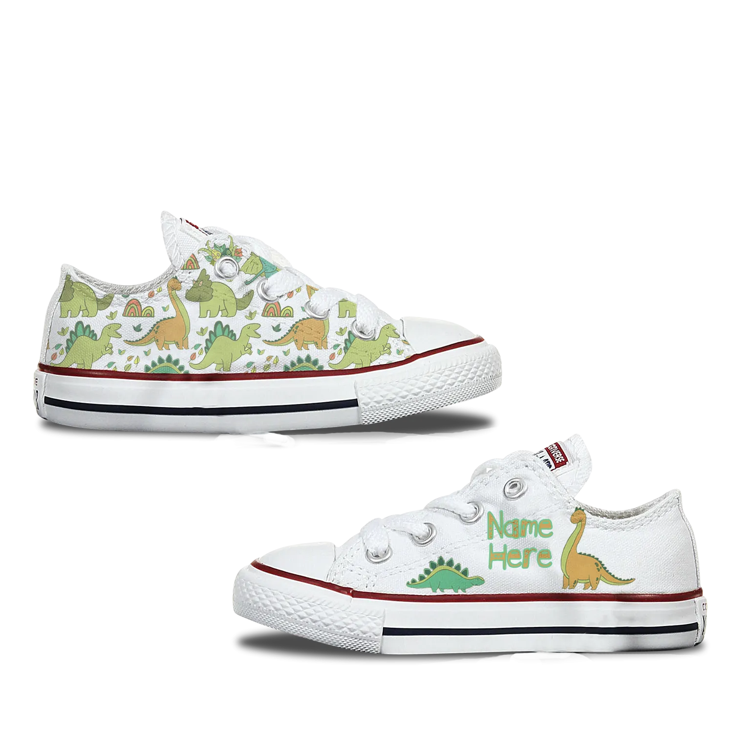 Dinosaur Kids Personalised Converse