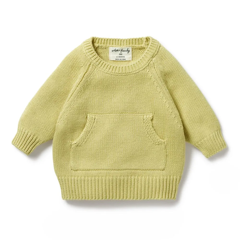 Endive Knitted Pocket Jumper