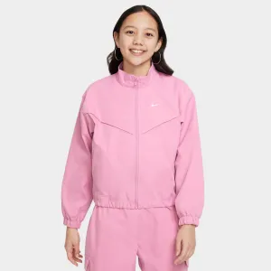 Nike Sportswear Junior Girls' Lightweight Oversized Jacket Magic Flamingo / White