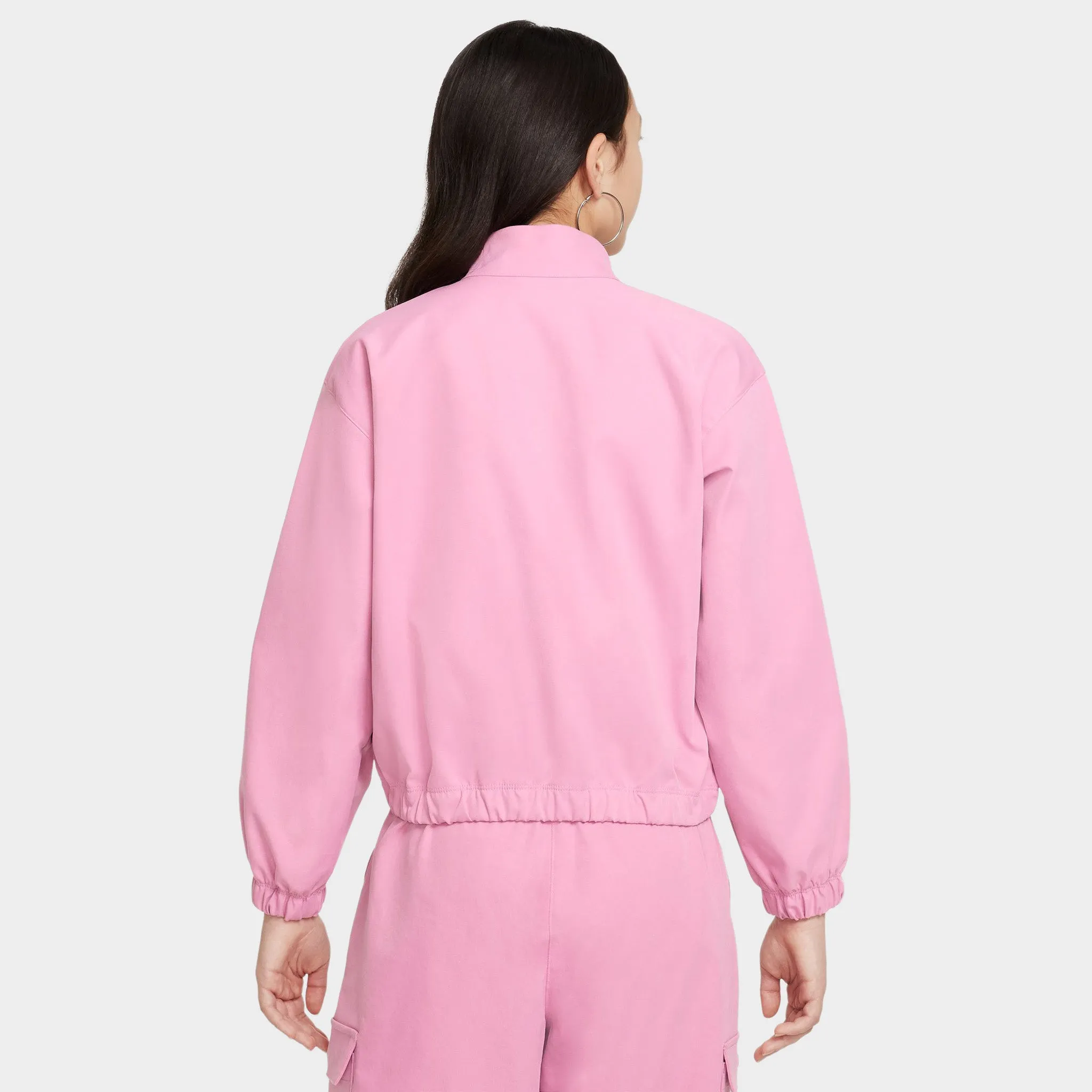Nike Sportswear Junior Girls' Lightweight Oversized Jacket Magic Flamingo / White