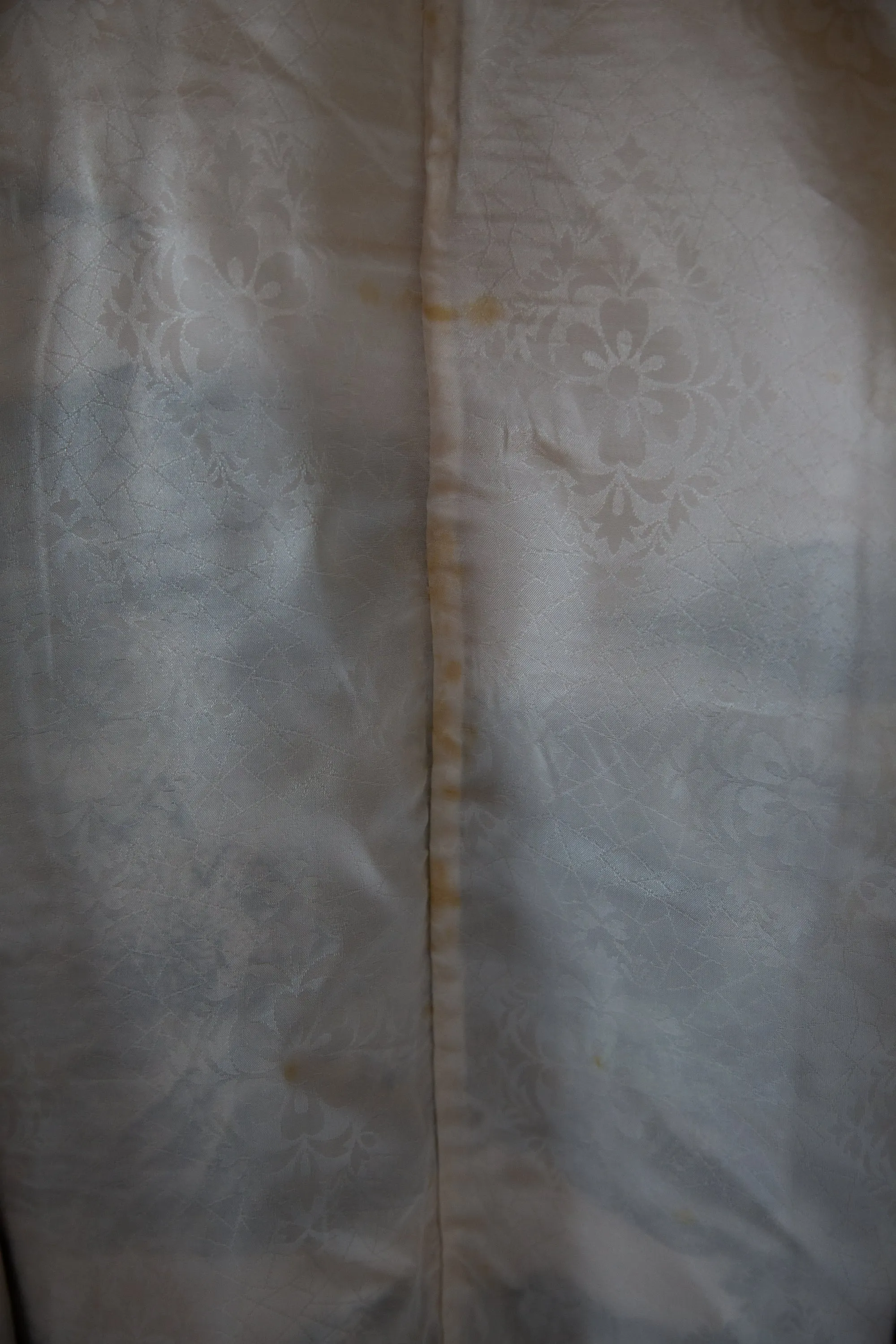 Vintage 1960s Blush Cream Silk Landscape Haori Jacket